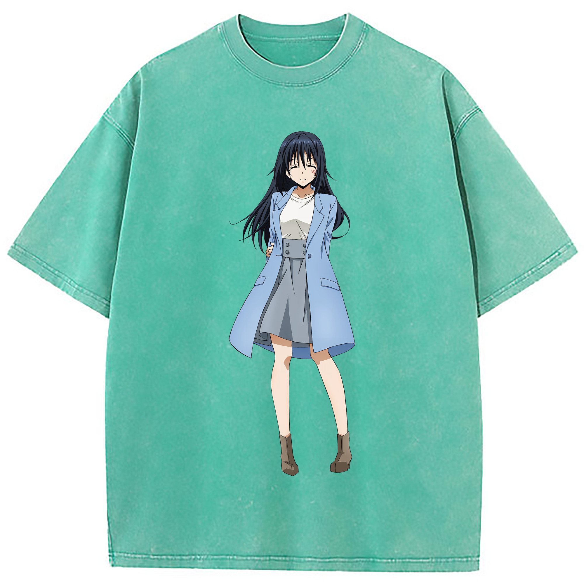 （画像用） 転スラ Regarding Reincarnated to Slime 綿100% ヴィンテージ風 半袖Tシャツ（フロントプリント）